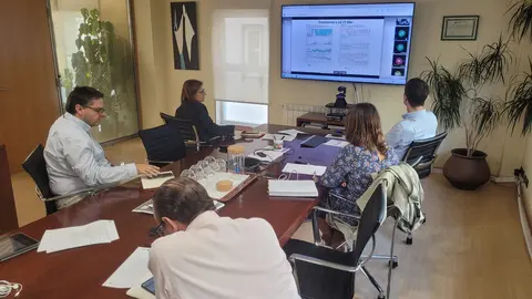 La directora de Augas de Galicia, Teresa Gutiérrez, presidió hoy una nueva reunión de la Oficina Técnica da Seca.