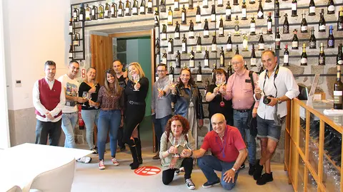Los bloggers gallegos en el Centro de Interpretación do Vinho Verde de Ponte de Lima.