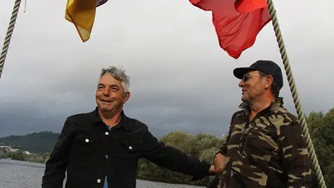 Os dous barqueiros, Caninhas e Amélio.