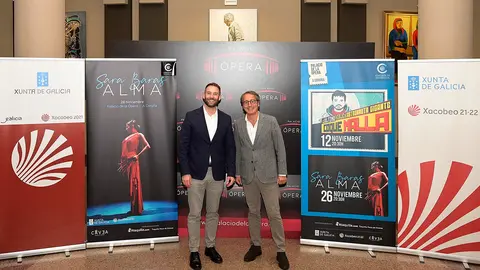 O delegado territorial da Xunta na Coruña, Gonzalo Trenor, presenta os espectáculos de Coque Malla e Sara Baras incluídos no ciclo de concertos do Xacobeo.