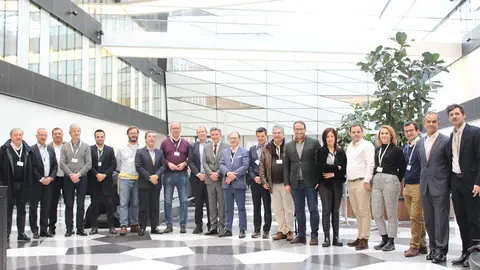 A comitiva do Alto Minho, composta por autarcas e dirigentes associativos empresariais da região.