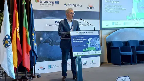 O director xeral de Mobilidade, Ignacio Maestro, clausurou hoxe a “Xornada de Presentación da Estrutura Conxunta de Colaboración Loxística na Eurorrexión”.