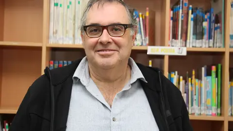 Pepe Coira, creador e guionista, no CEIP Igrexa-Candeán.