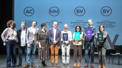   O director xeral de Cultura, Anxo Lorenzo, e o director da Axencia Galega das Industrias Culturais, Jacobo Sutil, participan no acto no que se anunciarán os gañadores dos premios literarios no eido dramático convocados pola Xunta de Galicia: XXVI Álvaro Cunqueiro, XII Manuel María e XV Barriga Verde. 