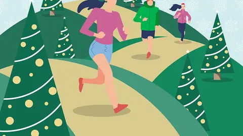 Fragmento del cartel de la  San Silvestre Solidaria Tui.