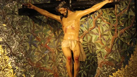 Imagen del Santísimo Cristo de la Victoria que está en la Concatedral de Vigo.