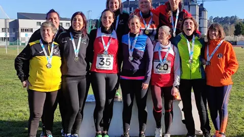 Algunhas medallistas no masters de lanzamentos.