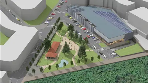 O novo parque público terá 3.000 metros cadrados na Avenida Sarmiento Rivera.