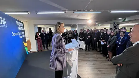 A secretaria xeral de Industria, Paula Uría, participou hoxe en Ferrol na inauguración das novas instalacións de Ghenova.