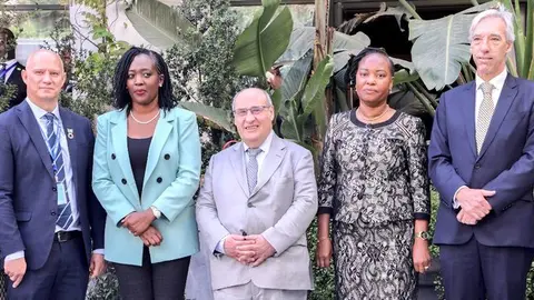 Ministro dos Negócios Estrangeiros, João Gomes Cravinho, na sessão centrada no nexo Clima-Migrações, Adis Abeba, Etiópia.