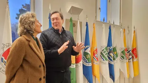 O Presidente da Câmara Municipal de Ponte da Barca, Augusto Marinho e a Ministra da Coesão Territorial, Ana Abrunhosa.