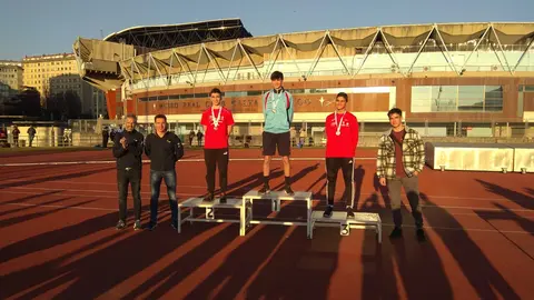 Podio de lanzamentos.