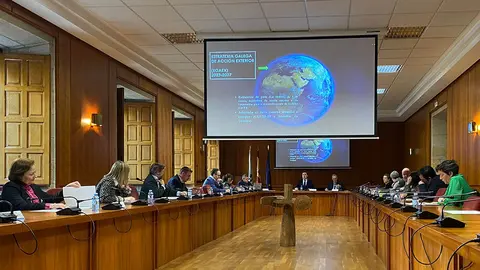 O director xeral de Relacións Exteriores e coa UE presidiu hoxe a xuntanza do Consello de Acción Exterior (CAEX), que se reúne coa finalidade de avanzar na elaboración da nova Estratexia Galega de Acción Exterior (EGAEX).