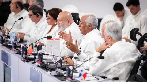 Primeiro-Ministro António Costa e Presidente da República Marcelo Rebelo de Sousa na Cimeira Ibero-Americana, São Domingos.
