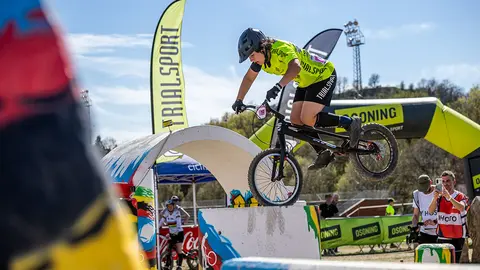 Vic (Spain) – April 9, 2023 : UCI Trials World Cup VIC 2023. ©Zubiko Photo