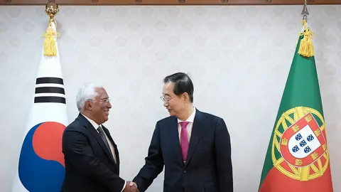 Primeiro-Ministro, António Costa, e Primeiro-Ministro da Coreia do Sul, Han Cuck-soo, Seul, Coreia do Sul.