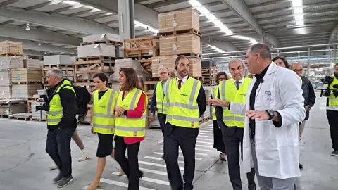Ministro do Ambiente e da Ação Climática, Duarte Cordeiro, na inauguração da central fotovoltaica da empresa cerâmica Revigrés, Águeda.