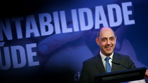 Ministro da Saúde, Manuel Pizarro, na cerimónia de apresentação do estudo «Índice de Saúde Sustentável», Lisboa.