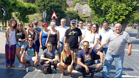 Buena parte de la expedición a punto de partir.