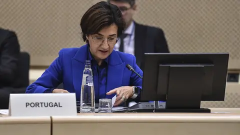 Ministra da Agricultura, Maria do Céu Antunes, no Conselho Agrifish, Bruxelas.