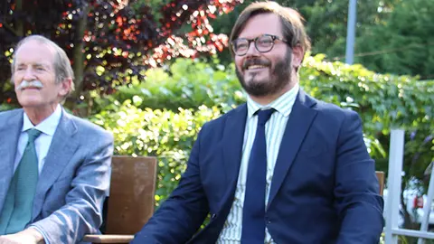 El Duque de Bragança, Eduardo Pío de Braganza, invitado especial a Festival Internacional de Jardins, con el alcalde de Ponte de Lima, Vasco Ferrás.