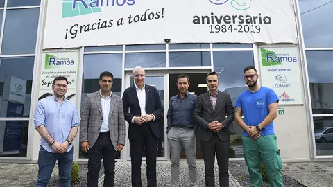 El vicepresidente primero y conselleiro de Economía, Industria e Innovación, Francisco Conde, visitó esta semana Cristalería Ramos y Ramos, beneficiaria de estas ayudas.