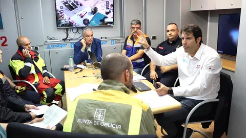 El director xeral de Emerxencias e Interior, Santiago Villanueva, participó esta mañana en el ejercicio, que requirió de la activación de la Situación 2 por el riesgo para la población y parques empresariales.