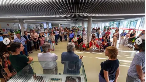 Un momento da inauguración das mostra.