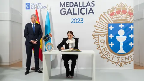 O presidente da Xunta, Alfonso Rueda, acompañado dos membros do Executivo autonómico, preside o acto de imposición das Medallas de Galicia 2023. Museo Centro Gaiás da Cidade da Cultura. ARQUIVO 2024.