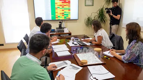 El gerente de Augas de Galicia, Gonzalo Mosqueira, presidió hoy una nueva reunión de la Oficina Técnica de la Sequía, en la que participan Protección Civil, Meteogalicia, la Consellería de Medio Rural y la Consellería de Sanidad.