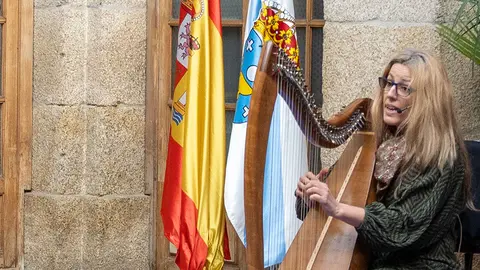 Marta Quintana  nun concerto en marzo 2022 en Tui. ARQUIVO.