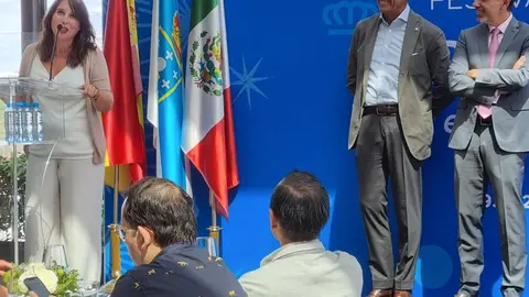 La conselleira de Economía, Industria e Innovación, María Jesús Lorenzana, participó en el acto de conmemoración del 30 aniversario de la Quincena de Galicia en México, en el Palacio de Hierro.