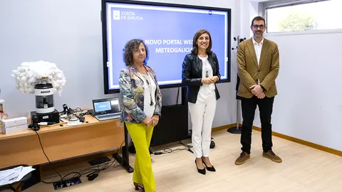 A vicepresidenta segunda e conselleira de Medio Ambiente, Territorio e Vivenda visitou hoxe a sede do organismo coincidindo coa posta en servizo do novo portal.