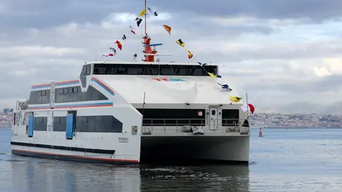 «Cegonha Branca», primeiro navio da frota elétrica da Transtejo/Soflusa, Seixal.