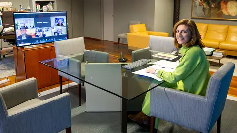 La vicepresidenta segunda y conselleira de Medio Ambiente, Territorio y Vivienda participó por videoconferencia en la reunión del consejo de administración de SEA.