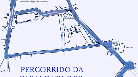 Percorrido da Cabalgata ponteareana.