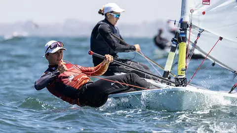 Ana Moncada. MATÍAS CAPIZZANO. ILCA 6 Women's World Championship, Mar del Plata, Argentina.