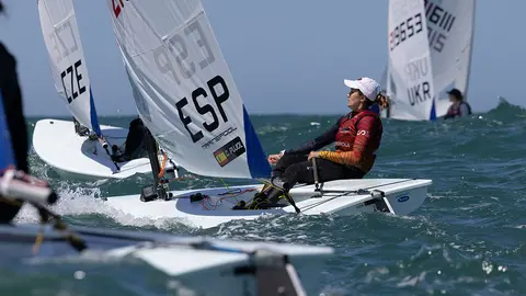 Cristina Pujol. MATIAS CAPIZZANO. ILCA 6 Women's World Championship, Mar del Plata, Argentina.