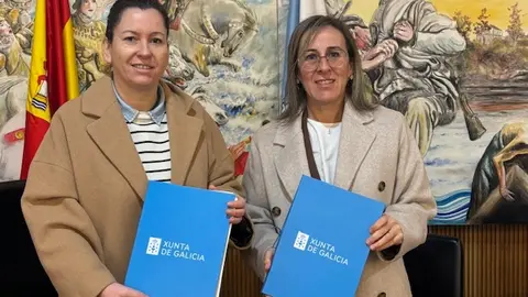 La conselleira de Infraestruturas e Mobilidade, Ethel Vázquez, firmó con la alcaldesa, Marta Valcárcel, el convenio para impulsar estas actuaciones.