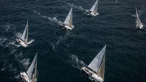 La Liga de Invierno Baitra J80 inaugura la temporada de vela en Baiona. JACOBO BASTOS.