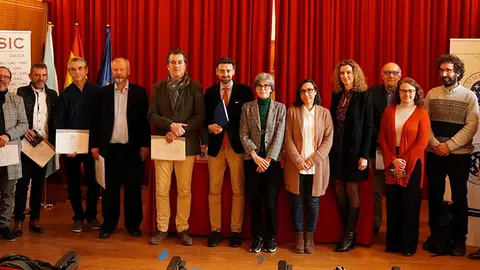 Trabajadores del CSIC con 25 o 50 años de servicio.