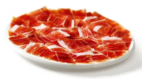 Plato de jamón Ibérico.