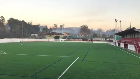 Campo de fútbol do Oural, en Salvaterra de Miño.