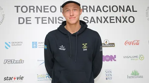 Leo Borg. El tenista sueco ya se encuentra en Sanxenxo a la espera de comenzar su ronda de participación en el ITF M15.