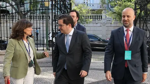 Ministro de Estado e das Finanças, Joaquim Miranda Sarmento, à entrada para o encerramento da conferência anual da Associação das Associações de Crédito Especializado, Lisboa.
