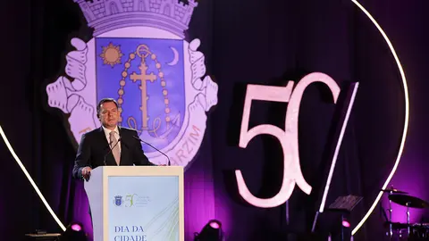 Primeiro-Ministro, Luís Montenegro, na cerimónia dos 50 anos da elevação da Póvoa de Varzim a cidade.