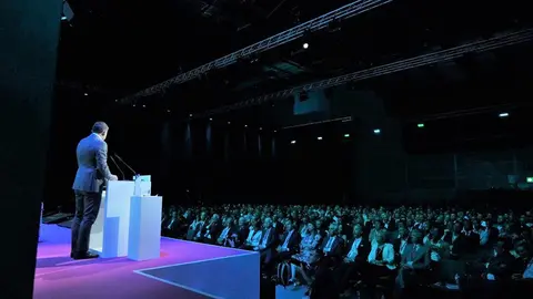 Primeiro-Ministro Luís Montenegro intervém nos Millenium Talks, Lisboa.