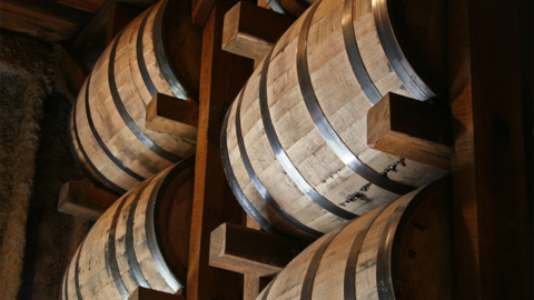 Produção de vinho português.