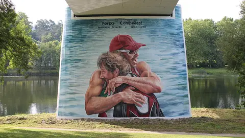 Ponte de Lima homenageia Fernando Pimenta e Hélio Lucas com mural de arte urbana.