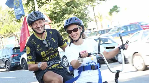 El alcalde de Porriño se suma a las rutas de entrenamiento de DisCamino.